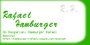 rafael hamburger business card